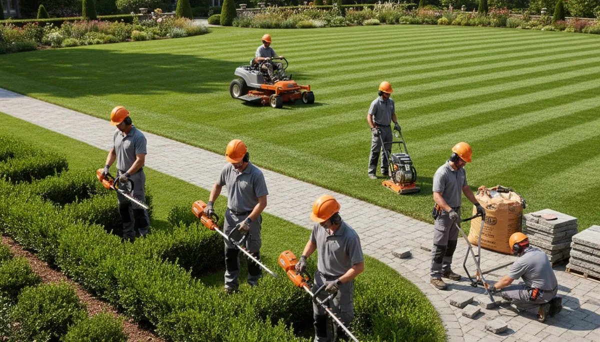 Ogden, UT tree service crew providing arbor care and landscaping for local properties