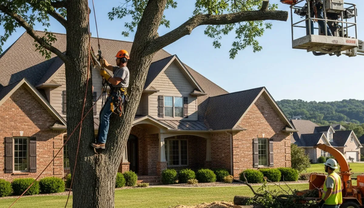 Ogden, UT tree service crew removing a hazardous tree for a safe property cleanup