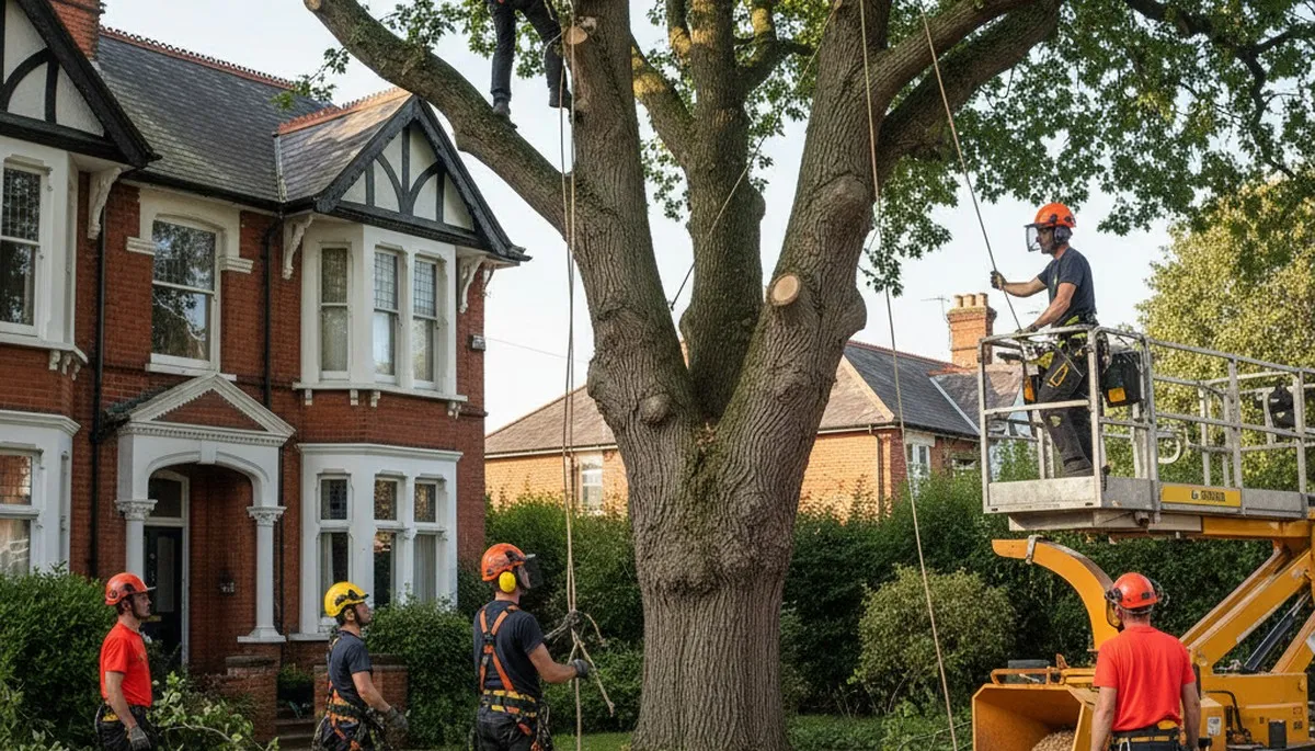 Tree service crew in Ogden, UT providing professional tree removal and trimming for local properties