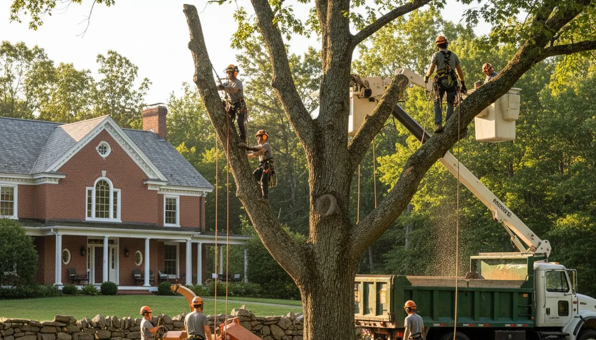 Tree service crew in Ogden, UT providing professional tree removal and trimming for local homes