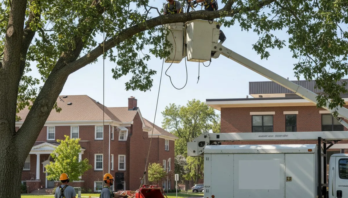 Tree service crew in Ogden, UT handling professional tree removal and trimming for homeowners