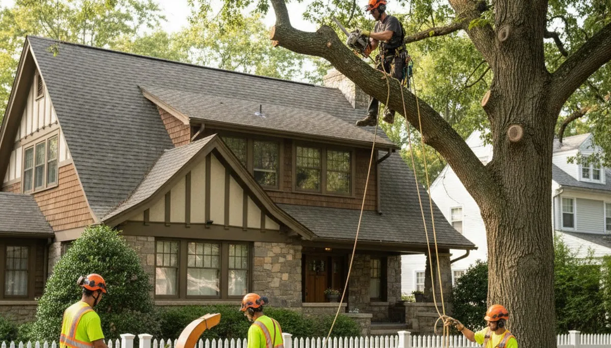 Tree service crew in Ogden, UT providing professional tree removal and trimming for homeowners