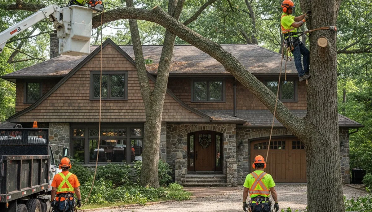 Tree service crew in Ogden, UT removing a tree for safe, professional property clearance