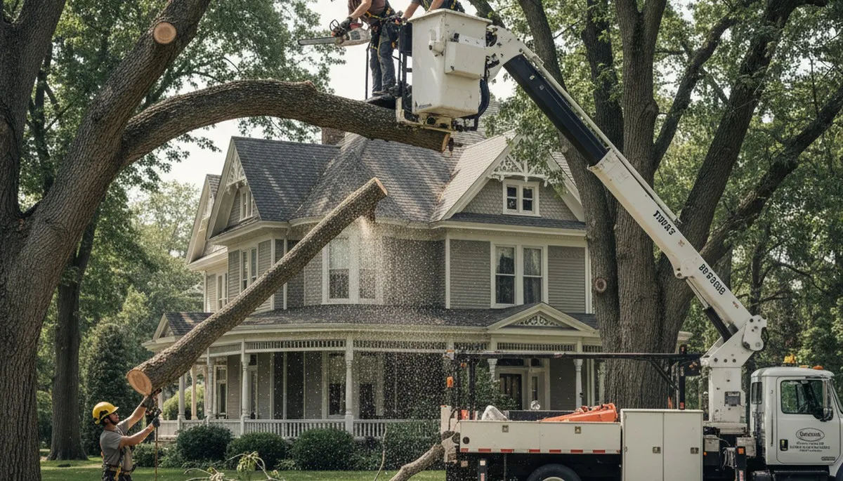 Tree service team in Ogden, UT performing professional tree removal and trimming