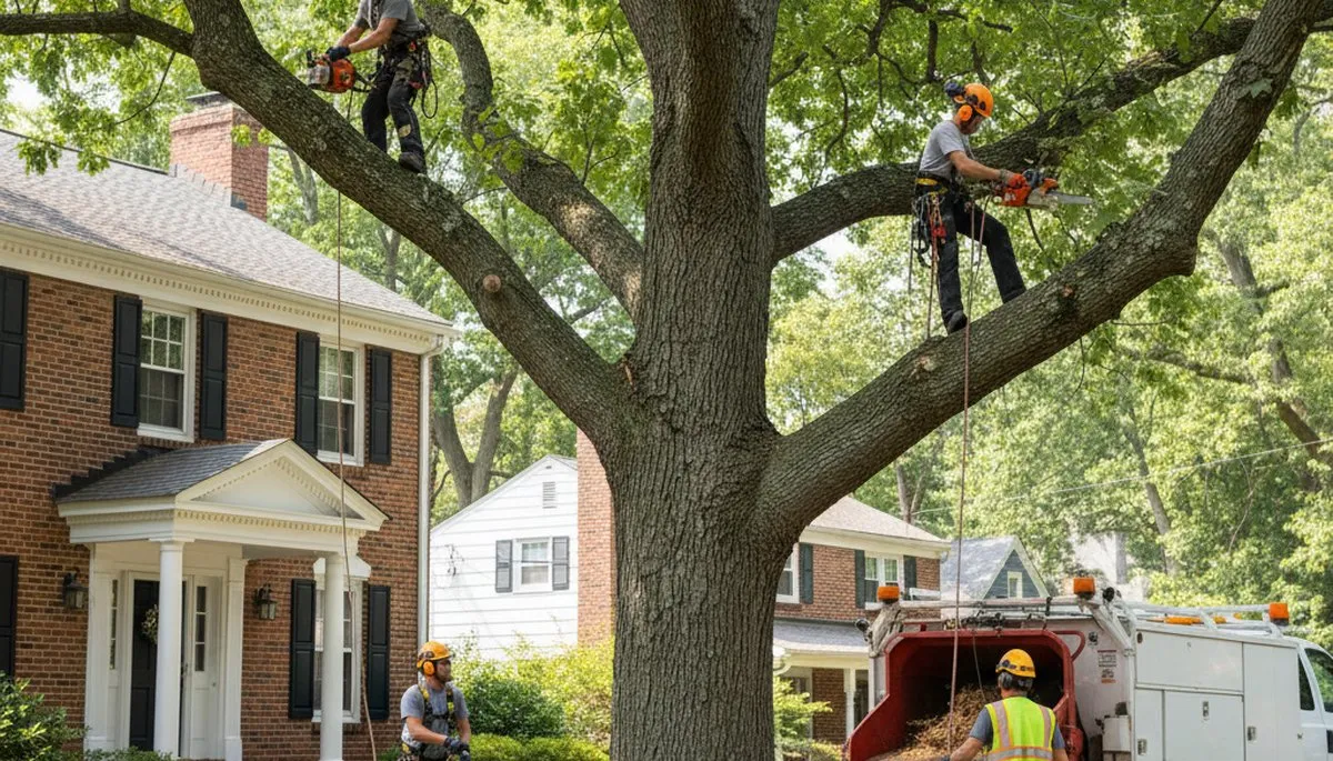 Tree service crew providing tree removal in Ogden, UT for residential and commercial properties
