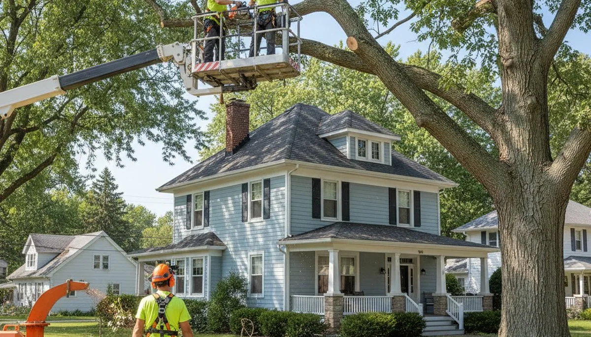 Tree service team in Ogden, UT providing professional tree removal and cleanup for local properties